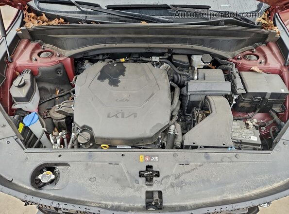 5XYP54GC3PG394833 2023 KIA TELLURIDE Burgundy Շարժիչի բաժամունքի տեսք