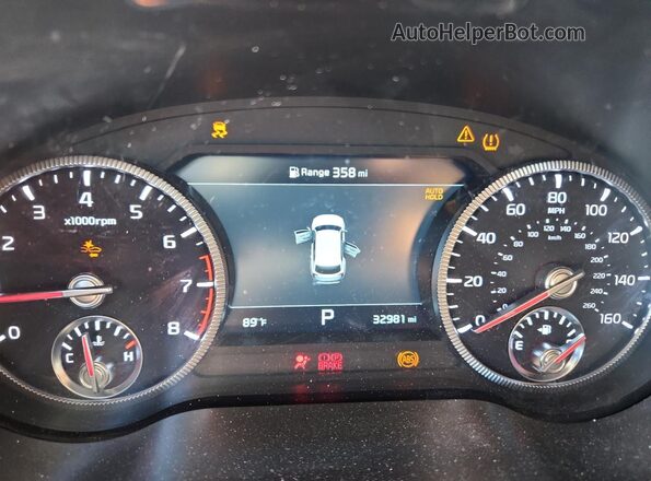 5XYP54HC4NG276334 2022 KIA TELLURIDE Burgundy ხელსაწყოთა პანელის ხედი
