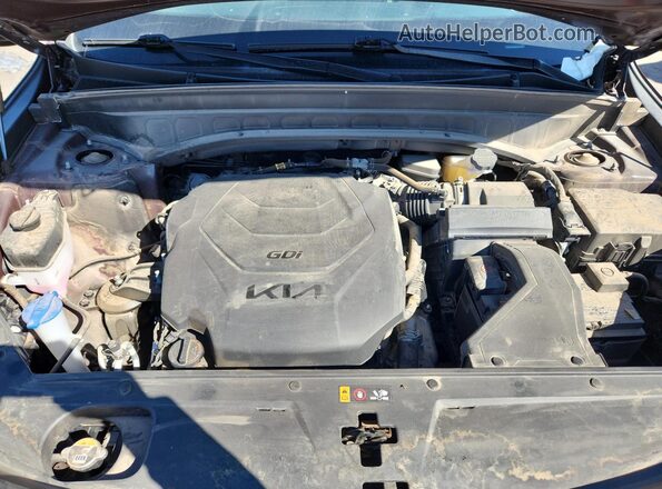 5XYP54HC4NG276334 2022 KIA TELLURIDE Burgundy ძრავის განყოფილების ხედი