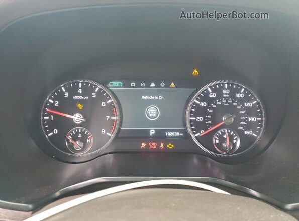5XYP54HCXMG191965 2021 KIA TELLURIDE Black Вид щитка приладів