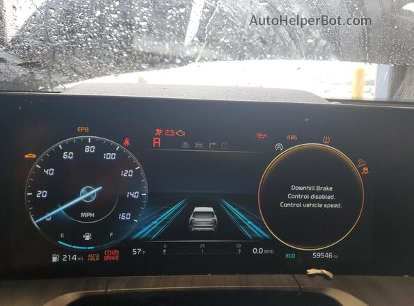 5XYP5DGCXPG335293 2023 KIA TELLURIDE Gray Vista del cuadro de instrumentos