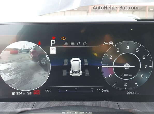 5XYP5DGCXPG355205 2023 KIA TELLURIDE Gray Vista de los asientos traseros