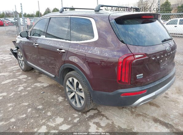 5XYP6DHCXMG158414 2021 KIA TELLURIDE Purple Rear left