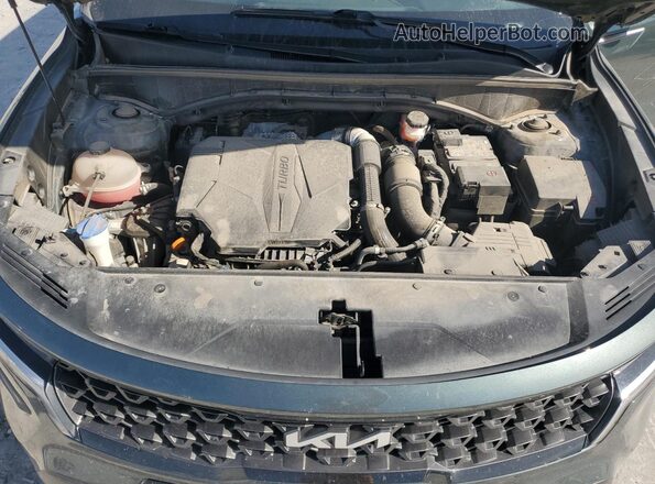 5XYRHDLFXNG153039 2022 KIA SORENTO Green Widok komory silnika