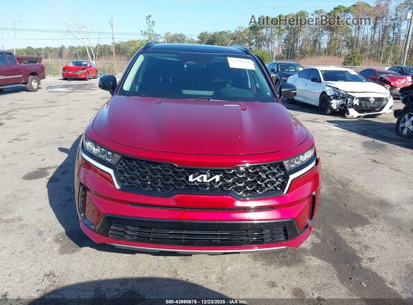 5XYRL4LC0PG192827 2023 KIA SORENTO Красный Вид щитка приборов
