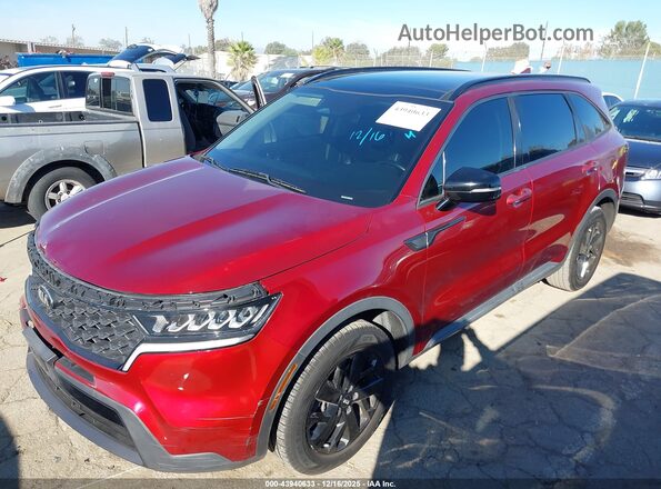 5XYRLDLC6MG004758 2021 KIA SORENTO Темно-бордовый 