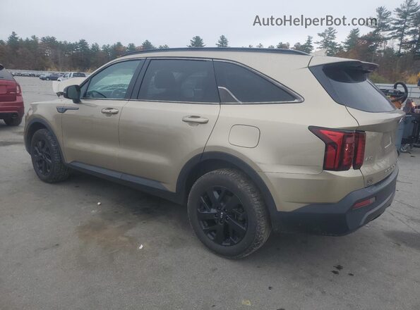 5XYRLDLC8MG018063 2021 KIA SORENTO Beige Trasero izquierdo