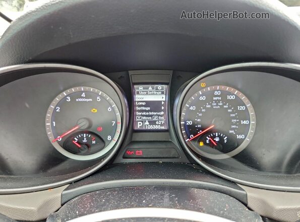 5XYZT3LB2GG354216 2016 HYUNDAI SANTA Black Вид щитка приладів