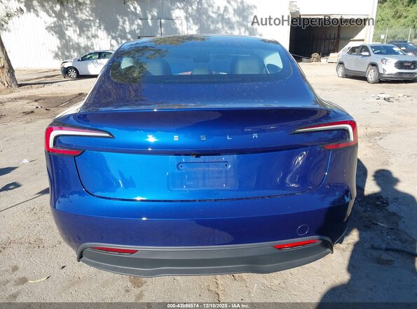 5YJ3E1EA0SF004091 2025 TESLA MODEL 3 Blue 
