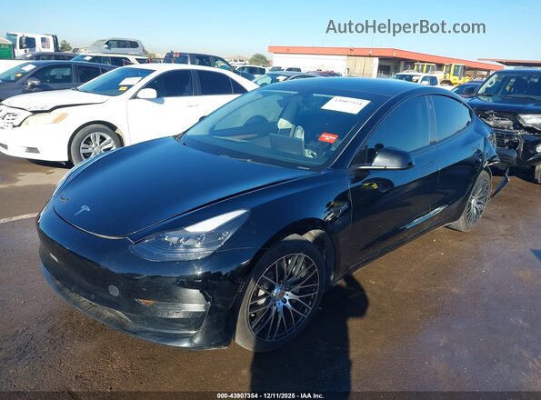 5YJ3E1EA6NF371663 2022 TESLA MODEL 3 Black Front left