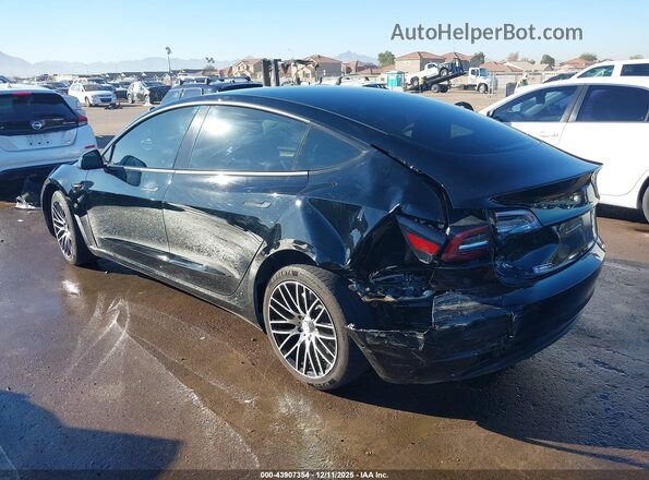 5YJ3E1EA6NF371663 2022 TESLA MODEL 3 Black Rear left