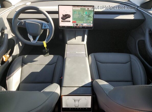 5YJ3E1EB0SF969297 2025 TESLA MODEL Black Вид панелі приладів