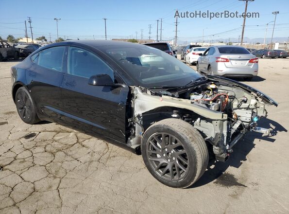 5YJ3E1EB0SF969297 2025 TESLA MODEL Black Передня права чверть