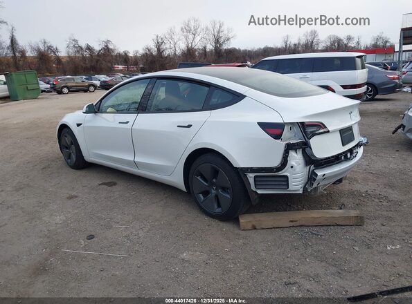 5YJ3E1EB1NF329295 2022 TESLA MODEL 3 White Tył lewy