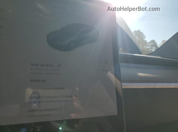 5YJ3E1EB4JF090819 2018 TESLA MODEL Gray 
