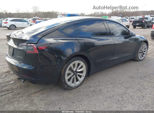 5YJ3E1EB4NF189811 2022 TESLA MODEL 3 Black უკანა მარჯვენა