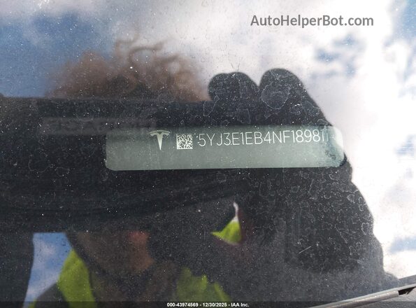 5YJ3E1EB4NF189811 2022 TESLA MODEL 3 Black ძრავის განყოფილების ხედი