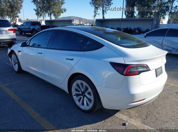 5YJ3E1EB6NF321855 2022 TESLA MODEL 3 White Задня ліва чверть