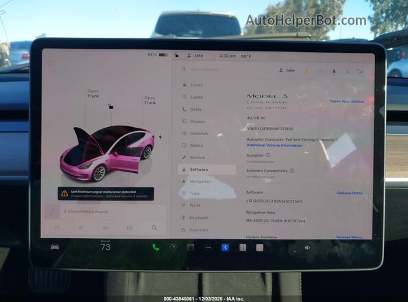 5YJ3E1EB6NF321855 2022 TESLA MODEL 3 White 