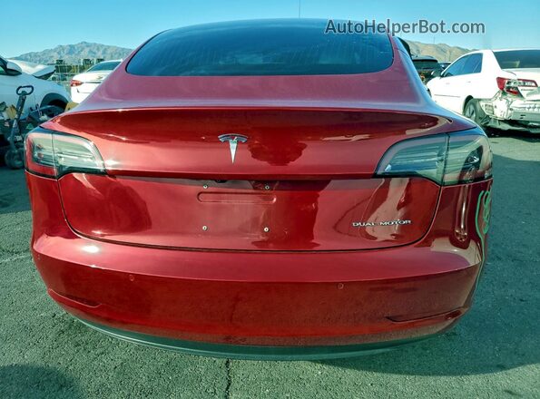 5YJ3E1EB7JF100615 2018 TESLA MODEL Red Vista trasera