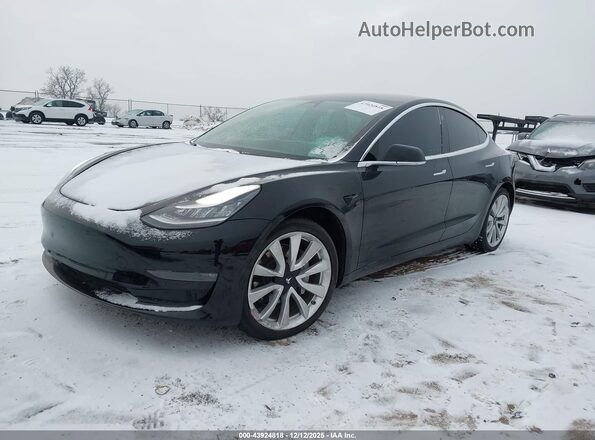 5YJ3E1EB8LF600513 2020 TESLA MODEL 3 Black Առջևի ձախ երեք քառորդ տեսարան