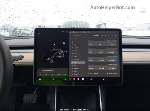 5YJ3E1EB8LF600513 2020 TESLA MODEL 3 Black Հետևի նստատեղերի տեսք