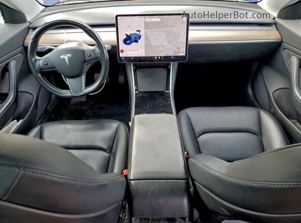 5YJ3E1EB9JF090203 2018 TESLA MODEL Blue Առջևի վահանակի տեսք