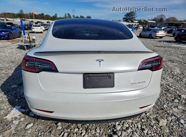5YJ3E1EC7LF587004 2020 TESLA MODEL Белый Вид сзади