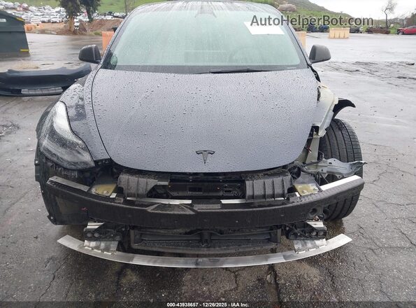5YJ3E1EC8NF362061 2022 TESLA MODEL 3 Gray Вид задньої частини салону