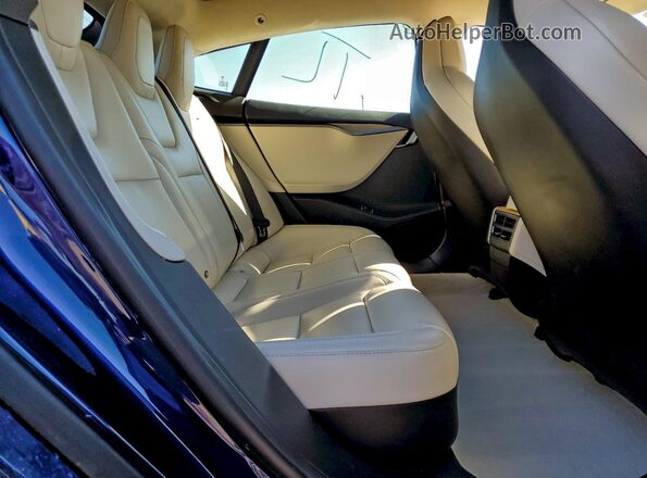 5YJSA1E23JF288041 2018 TESLA MODEL Blue Rear seats view
