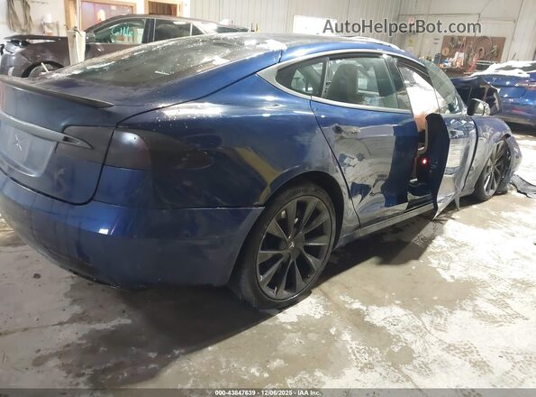 5YJSA1E29GF155339 2016 TESLA MODEL S Синий Задняя правая четверть