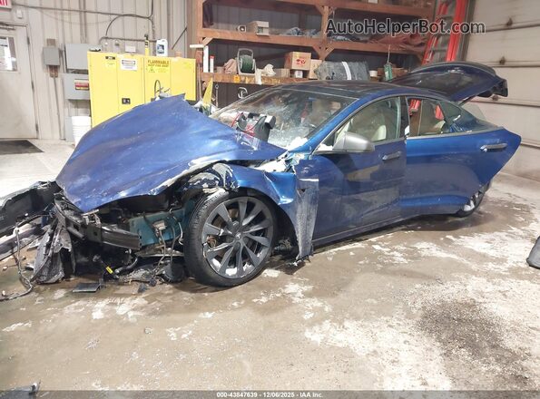 5YJSA1E29GF155339 2016 TESLA MODEL S Синий Передняя левая четверть