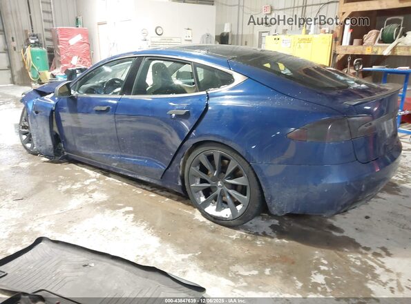 5YJSA1E29GF155339 2016 TESLA MODEL S Синий Задняя левая четверть