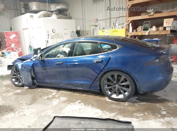 5YJSA1E29GF155339 2016 TESLA MODEL S Синий Панорамный вид салона 360°