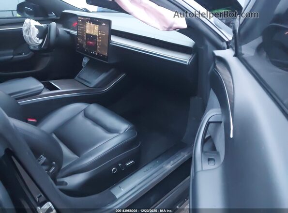 5YJSA1E53MF435165 2021 TESLA MODEL S Черный Вид салона спереди