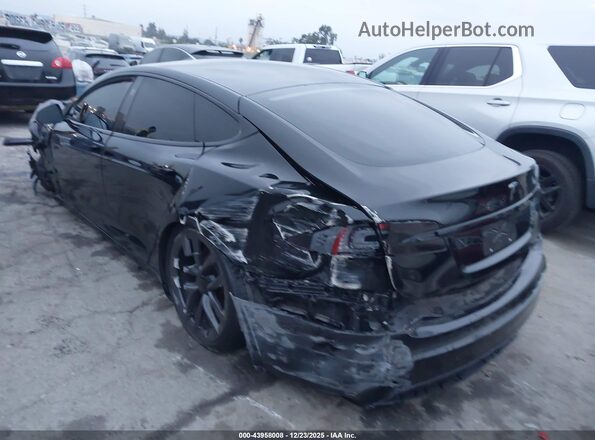 5YJSA1E53MF435165 2021 TESLA MODEL S Черный Задняя левая четверть