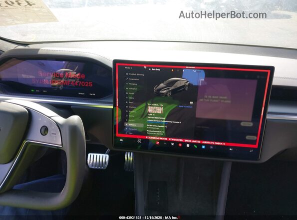 5YJSA1E62MF447025 2021 TESLA MODEL S Черный 