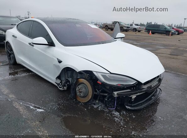 5YJSA1E63MF431884 2021 TESLA MODEL S White Vista frontal