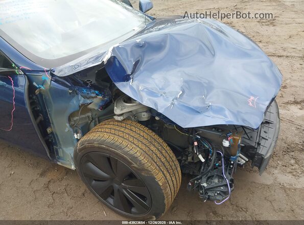5YJSA1E64MF452906 2021 TESLA MODEL S Blue Вид спереду
