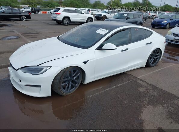 5YJSA1E65NF461065 2022 TESLA MODEL S White Front left