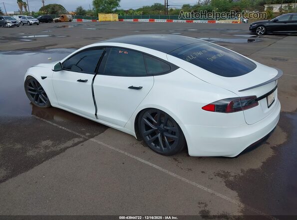 5YJSA1E65NF461065 2022 TESLA MODEL S White Rear left