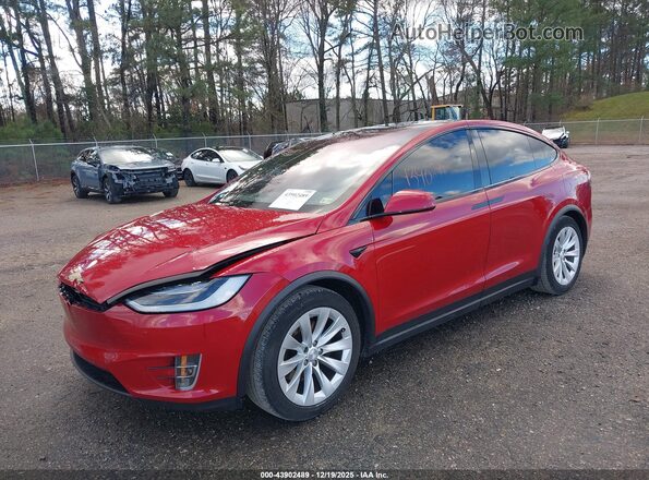 5YJXCAE24JF112910 2018 TESLA MODEL X Red Front left