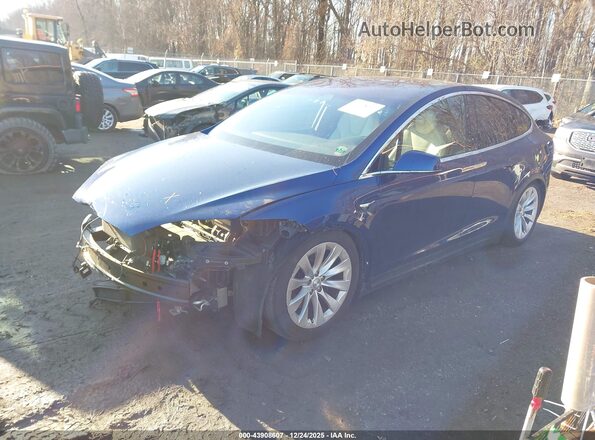 5YJXCBE29LF280891 2020 TESLA MODEL X Синий Передняя левая четверть