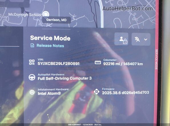 5YJXCBE29LF280891 2020 TESLA MODEL X Синий 
