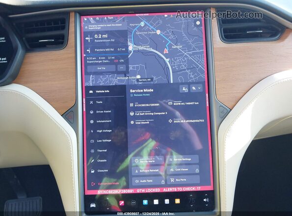 5YJXCBE29LF280891 2020 TESLA MODEL X Синий Вид задних сидений