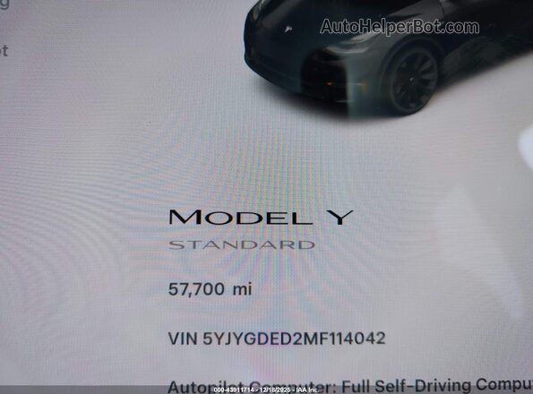 5YJYGDED2MF114042 2021 TESLA MODEL Y Black 