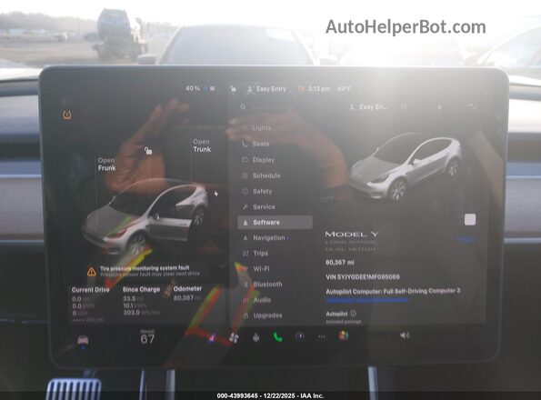 5YJYGDEE1MF095069 2021 TESLA MODEL Y Белый 