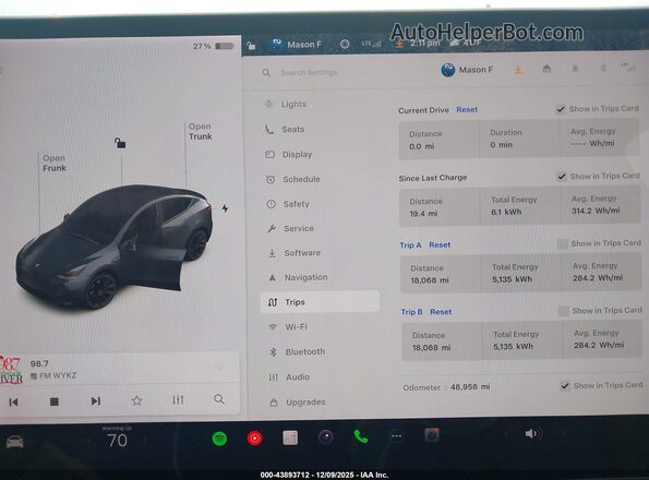 5YJYGDEE3MF255078 2021 TESLA MODEL Y Black 