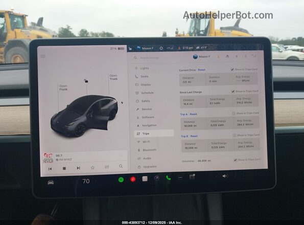 5YJYGDEE3MF255078 2021 TESLA MODEL Y Black Rear seats view