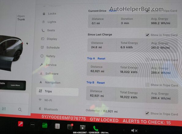5YJYGDEE6MF076775 2021 TESLA MODEL Y Серый 